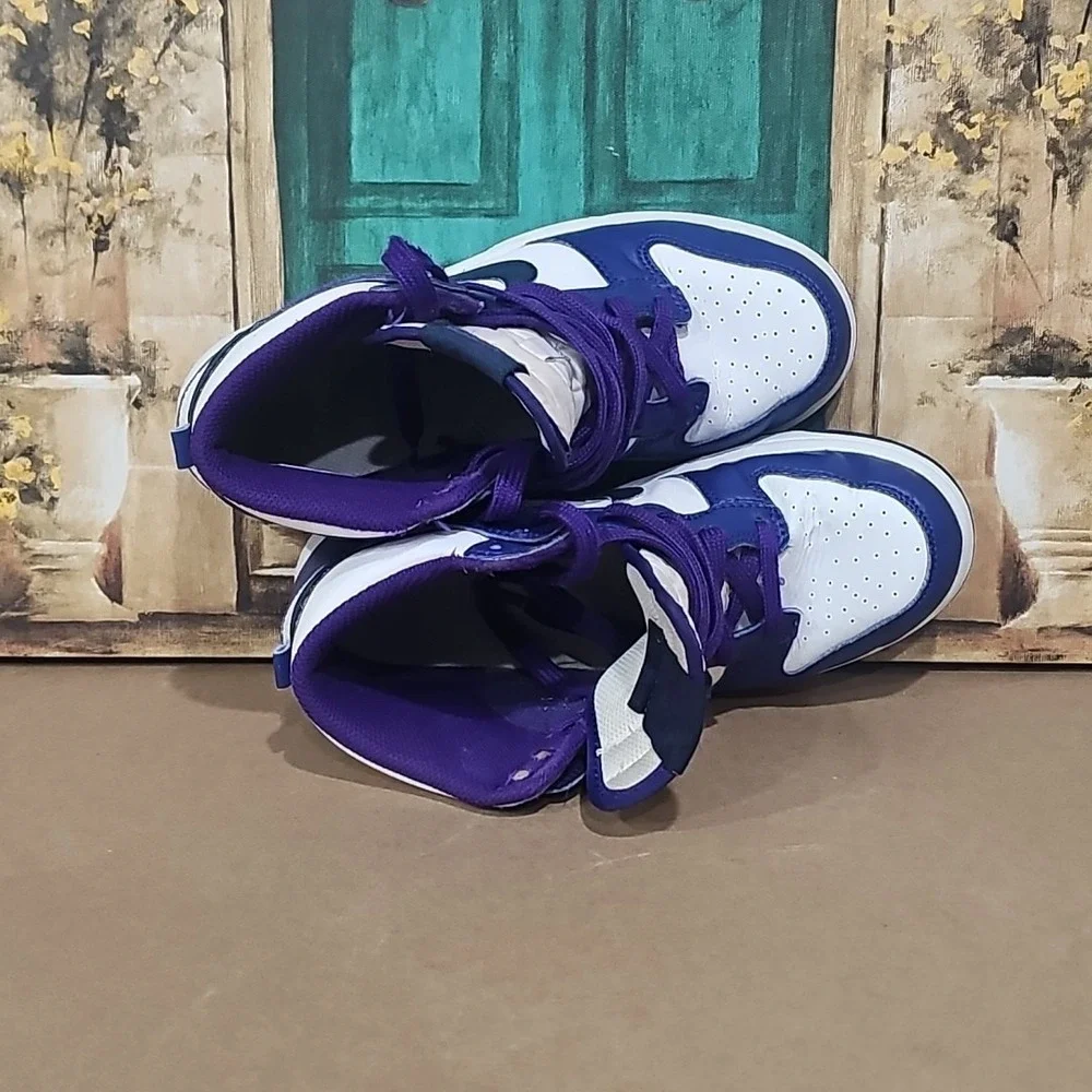 Nike Dunk Hi White/Midnight Navy DH9753-100 GS Size 3Y